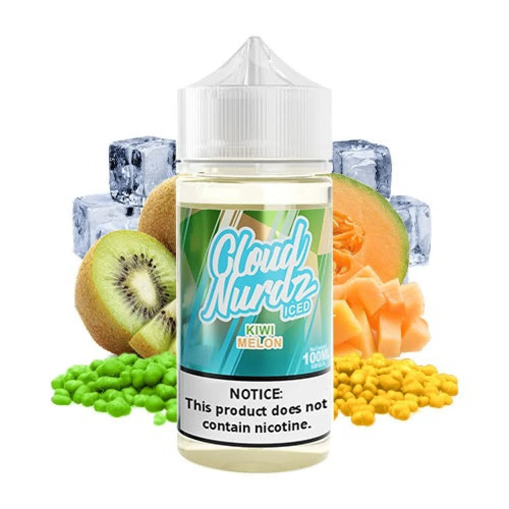 CLOUD NURDZ ICED KIWI MELON 100ML - FREEBASE