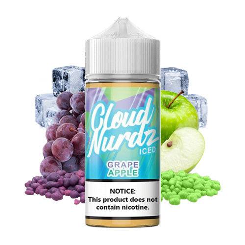 CLOUD NURDZ ICED GRAPE APPLE 100ML - FREEBASE