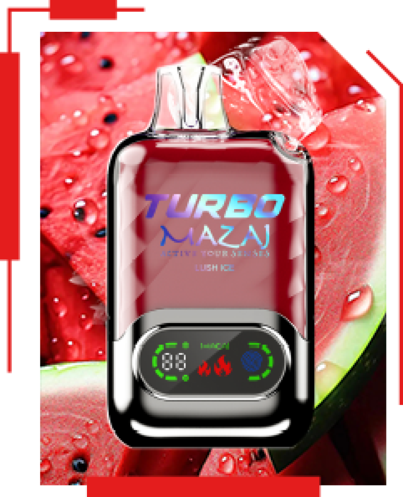 مزاج تيريو 15 الف سحبه 50نيكوتين - Mazaj Turbo 150000 Puffs (50MG)