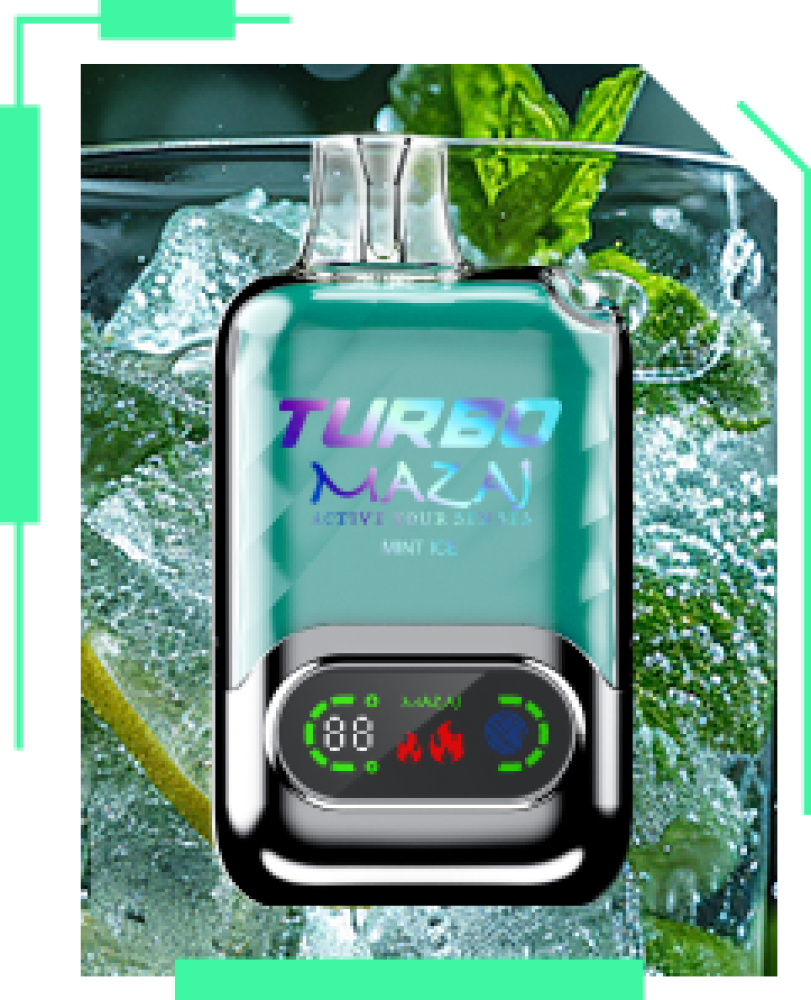 مزاج تيريو 15 الف سحبه 50نيكوتين - Mazaj Turbo 150000 Puffs (50MG)