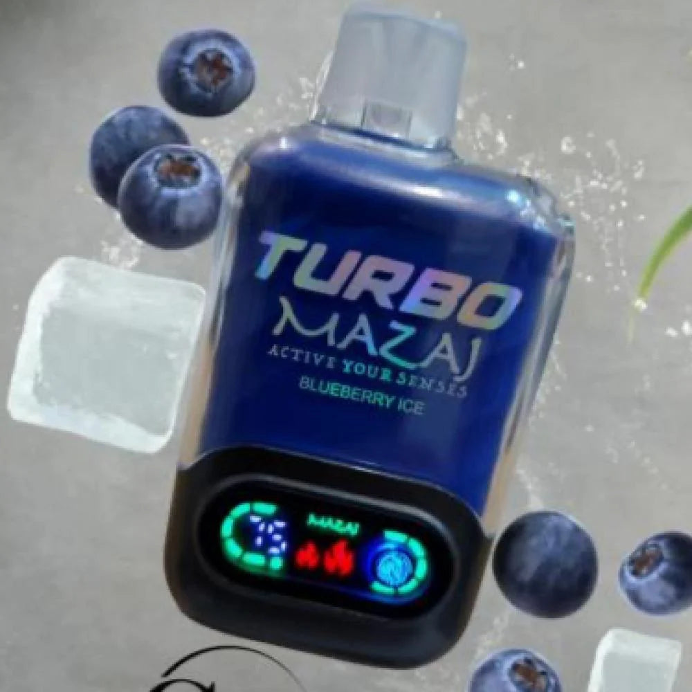 مزاج تيريو 15 الف سحبه 50نيكوتين - Mazaj Turbo 150000 Puffs (50MG)