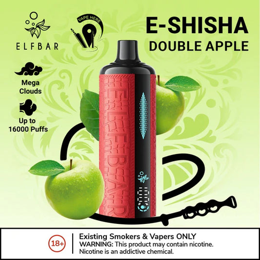 ELFBAR E-Shisha 16000 PUFFS DISPOSABLE VAPE Ultimate DTL Experience