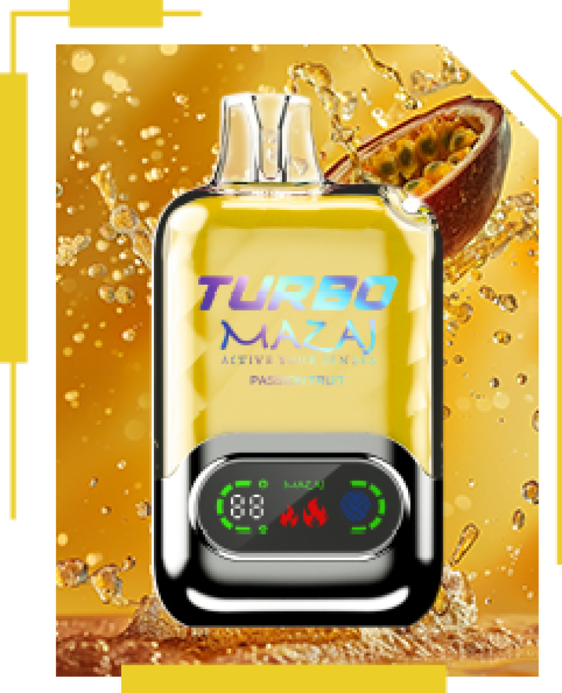 مزاج تيريو 15 الف سحبه 50نيكوتين - Mazaj Turbo 150000 Puffs (50MG)