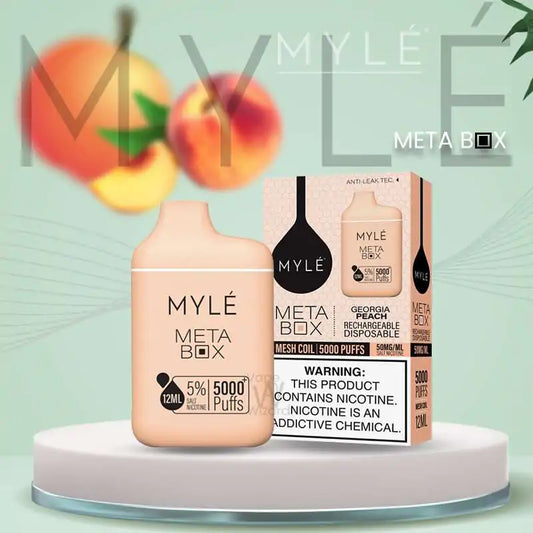 MYLE META BOX 5000 PUFFS - GEORGIA PEACH