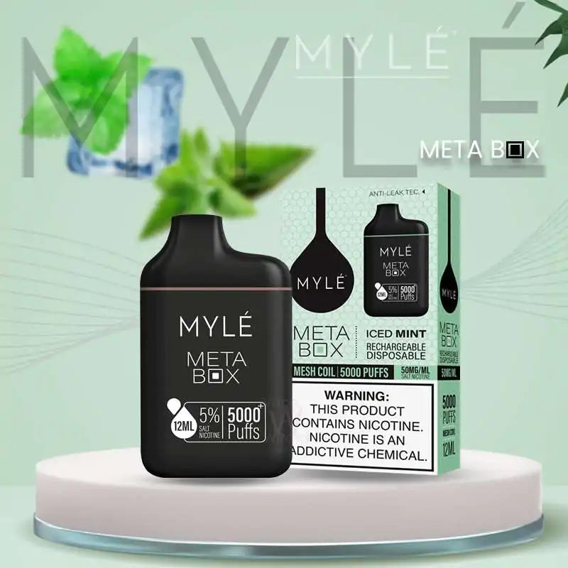 MYLE META BOX  5000 PUFFS - ICED MINT