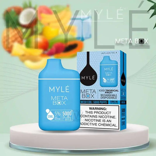 MYLE META BOX  5000 PUFFS - ICED TROPICAL FRUIT